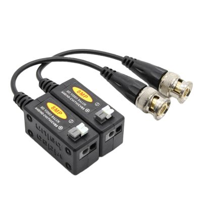 ANGESHA 8MP Coaxials Clearly Video Balun BNC to Ethernet Extender for Long Distances Surveillances Transmission Up to 300M