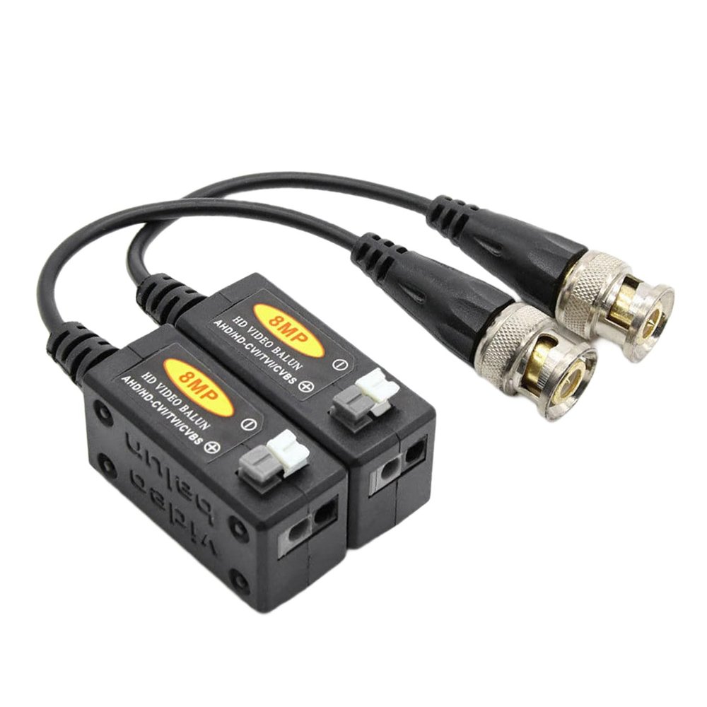 ANGESHA 8MP Coaxials Clearly Video Balun BNC to Ethernet Extender for Long Distances Surveillances Transmission Up to 300M