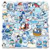 HIZILY 50 Pcs Winter Arctic Animal Stickers Polar Animals Sticker Snowflake Christmas Vinyl Decal Holiday Party Favors Water Bottle Laptop Scrapbooking Skateboard Phone Gifts for Women Adults view 1