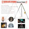 Rescue Tripod Lifting Rescue Equipment, Confined Space Tripod Kit Aluminum Confined Space Tripod Kit, Heavy Duty Fire Sewer Rescue Tripod/Safety Manhole Support Stand Lifting Eq view 4