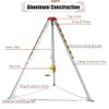 Confined Space Tripod Kit Rescue Tripod,Confined Space Tripod Kit 2600lbs, Heavy Duty Tripod Rescuewith Self-Lock Device, Adjustable 7Feet Legs Bracket Lifting Tripod Stabilizer for Ship Cab view 3