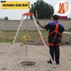 Rescue Tripod Lifting Rescue Equipment,Confined Space Tripod Kit Lifting and Rescue Tripod with Safe Belt, Aluminum Retractable Legs for Confined Space Gate Rescue Equipment(2600lbs(98' Winc view 2
