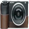 A6700 Case, Genuine Leather Bottom Opening Camera Half Case for Sony Alpha A6700 Cover Bag Protecter with Hand Wrist Strap (Coffee) view 1