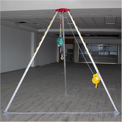 Confined Space Equipment Adjustable Commercial Firefighting Rescue Tripod with Self-Locking Device,Adjustable Confined Space Rescue Kit Confined Space Tripod Kit Wellhead Rescue Tripod with