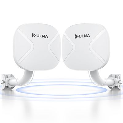 AX3000 WiFi6 Wireless Bridge Outdoor: ULNA 2.4G 5.8G 5KM Long Range PTP/PTMP WiFi Bridge with 1x2.5Gbps+1x1Gbps LAN, 24V POE Powered, Plug and Play for Network Extension to Barn Shop Garage CPE806S