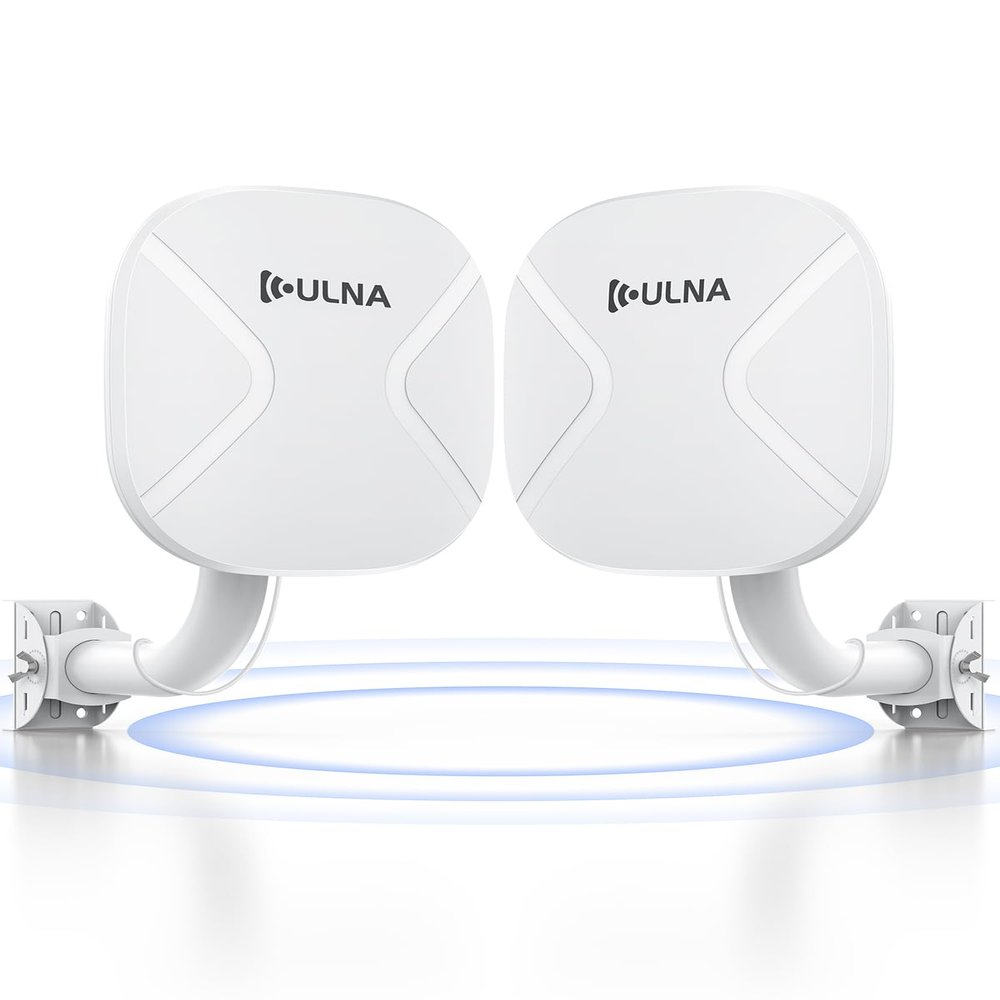 AX3000 WiFi6 Wireless Bridge Outdoor: ULNA 2.4G 5.8G 5KM Long Range PTP/PTMP WiFi Bridge with 1x2.5Gbps+1x1Gbps LAN, 24V POE Powered, Plug and Play for Network Extension to Barn Shop Garage CPE806S
