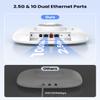 AX3000 WiFi6 Wireless Bridge Outdoor: ULNA 2.4G 5.8G 5KM Long Range PTP/PTMP WiFi Bridge with 1x2.5Gbps+1x1Gbps LAN, 24V POE Powered, Plug and Play for Network Extension to Barn Shop Garage CPE806S view 4