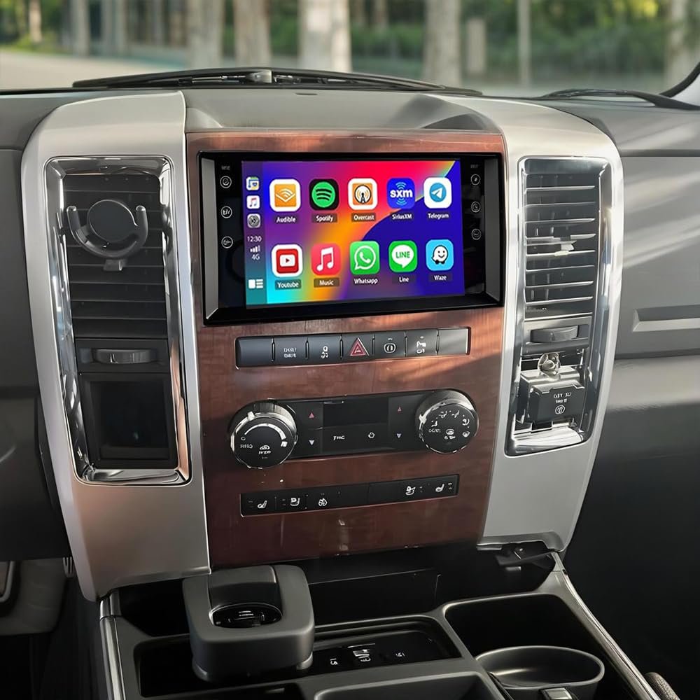Upgraded Android 13 Car Radio Stereo for Dodge Ram 1500/2500/3500 2009-2012 with Wireless Carplay&Android Auto 2+32G 7" HD Touchscreen, Support Bluetooth/Voice Control/GPS/WiFi/Back-up Camera/SWC/FM