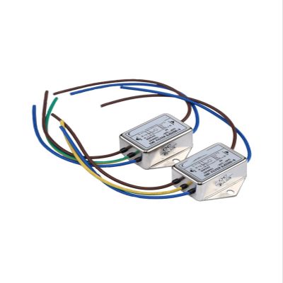 110V DC Filter 6v 12v 24v 36v Single Section Double Section 1A 3A 6A with Wire(6A with Wired Double Section 600VDC)
