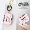 Compatible with Airpods Pro 3 Case(2025),Don't Touch Me for Airpods Pro 3rd Generation Cases Cover with Lanyard Soft Silicone Cute Shockproof Cover for Women Men,Black view 2