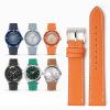 Epsom Watch Strap 18mm 20mm 22mm Calfskin Leather Watchband Quick Release Band Hand-Made Palm Pattern Wristband Belt(Blue white line 1,18mm) view 2