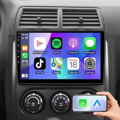 10inch Car Stereo Radio for Dodge Challenger 2008 2009 2010 2011 2012 2013 2014,Double Din Touch Screen GPS Head Unit with Wireless Carplay Android Auto,Bluetooth,WiFi,GPS,SWC,AHD Backup Camera,4G+64G