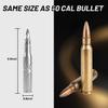 50 Cal Bullet Antenna Silver Antenna for Car Antenna Replacement Truck Antenna Bullet Antenna Slverado 1500 Bullet Antenna Ford f150 f250 GMC Sierra 1500 ram 1500 Jeep Truck Accessories (Silver) view 2