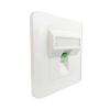 Angled SC Fiber Optic White Wall Plate Fiber Optic Network Outlet Simplex SC LAN Coupler 86x86mm(1 Ports SC UPC) view 3
