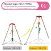 Confined Space Equipment Adjustable Commercial Firefighting Rescue Tripod with Self-Locking Device,Confined Space Tripod Kit, Lifting and Rescue Equipment - Emergency Rescue Tripod Kit for C view 4