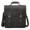 14inch Laptop Portfolio Shoulder Messenger Bag Vintage Crazy Horse Leather Business Briefcase Crossbody Bag view 1