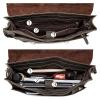 14inch Laptop Portfolio Shoulder Messenger Bag Vintage Crazy Horse Leather Business Briefcase Crossbody Bag view 4