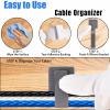 30Pcs Hoop and Loop Cable Ties, Adhesive Cable Straps Wire Management Under Desk Adjustable Sticky-Back Cord Organizer for Kitchen Appliances, Electronics & PC, Home, Office Essentials view 4