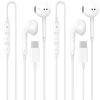 2 Pack USB C Headphones for iPhone 17 16 15, Wired Headphones USB C with with Microphone & Remote Control Noise Cancelling for iPhone 17 16 15 Pro Max, iPad Pro, Galaxy S25 S24 S23 Ultra, Pixel 9 8 7 view 1