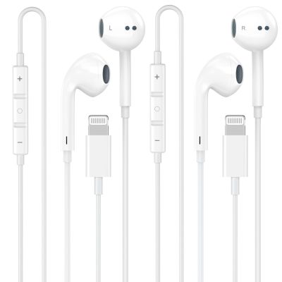 2 Pack for iPhone Headphones Wired Earbuds/Earphones with Built-in Remote to Control Music, Phone Calls, and Volume Compatible with iPhone 14 13 12 11 Pro Max XS XR X 8 7 6