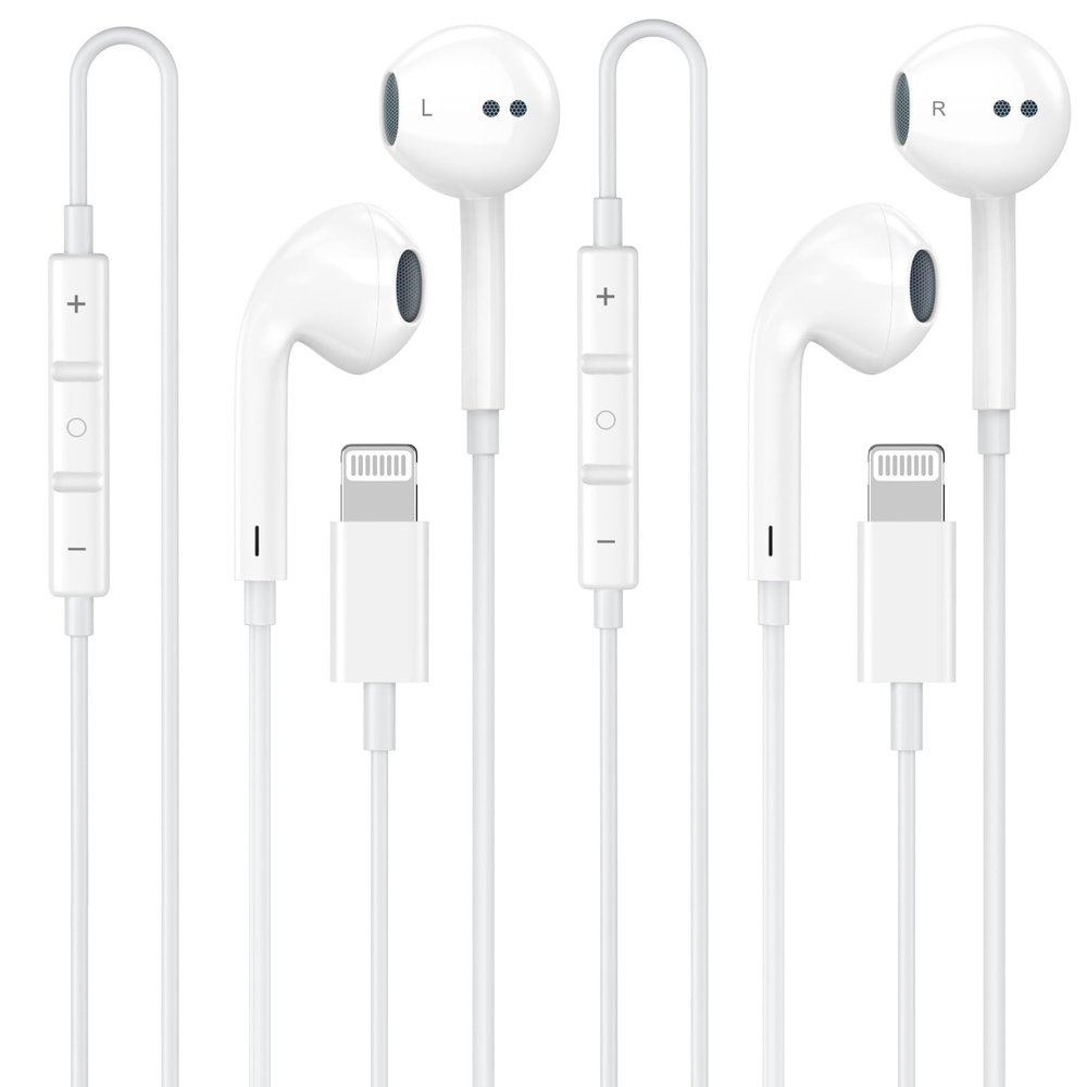 2 Pack for iPhone Headphones Wired Earbuds/Earphones with Built-in Remote to Control Music, Phone Calls, and Volume Compatible with iPhone 14 13 12 11 Pro Max XS XR X 8 7 6