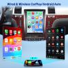 [4G+64G] Vertical Car Radio for Cadillac Escalade Sailway SLS 2007-2014, Volxcereo 9.7 inch Android Touchscreen Stereo with Carplay/Android Auto, GPS, WiFi, Bluetooth, SWC, FM/RDS view 3