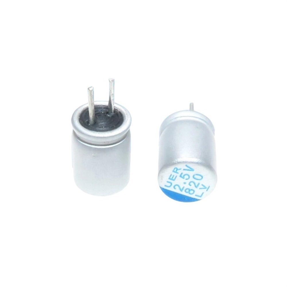 100pcs 2.5V820UF Solid Capacitor 6 * 8 2.5V 820uF Solid-State capacitors