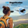 Binoculars 12x25 for Adults and Kids Night Vision Binoculars Compact Binocular Waterproof Binocular Wide Field of View for Bird Watching,Hiking,Hunting,Concert with Binocular Cases view 2