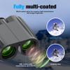 Binoculars 12x25 for Adults and Kids Night Vision Binoculars Compact Binocular Waterproof Binocular Wide Field of View for Bird Watching,Hiking,Hunting,Concert with Binocular Cases view 3