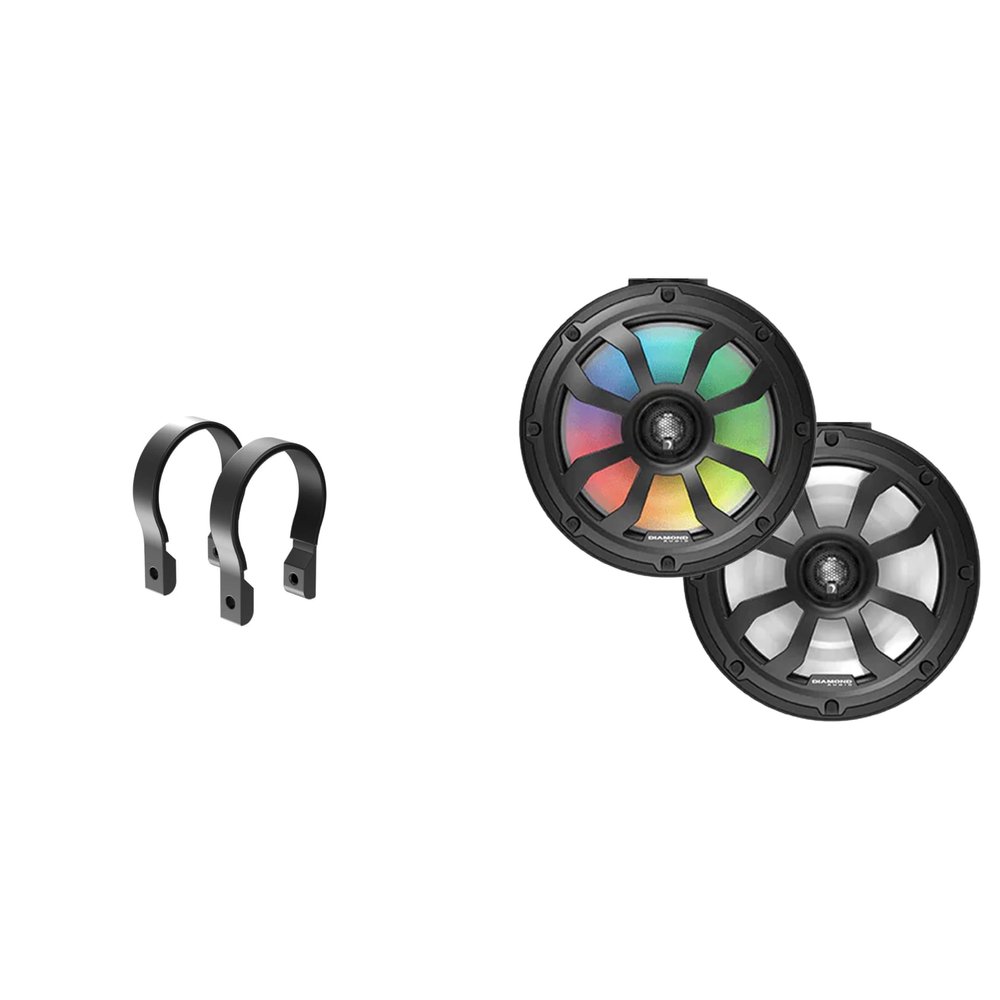 Diamond Audio POD8F4B Black 8" Speaker Pods with 3" Clamps