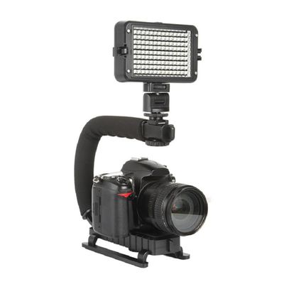 LIFKICH Handheld Camera Stabilizer Black C-Type U-Type Ergonomic Grip for DSLR Mirrorless Video Recording and Travel Photography