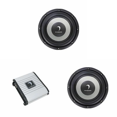 Diamond Audio Two DMD 12" Dvc 2 200W Rms Subwoofers and One Dmd500.1 1-Ch 500W Amp W/Remote