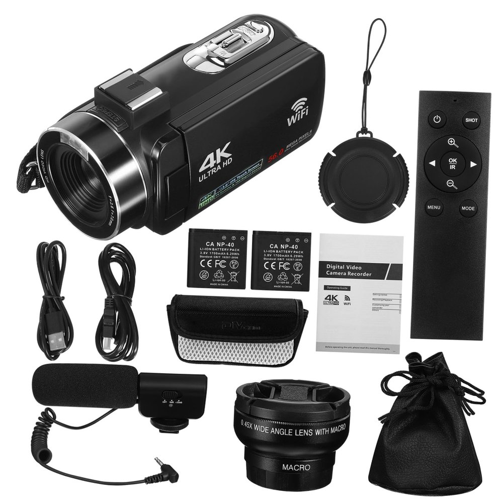 CAXUSD High-Definition Vlogging Camera Touch Screen Digital Video Recorder Compact Portable Movie Camcorder for Youtubers and Creative Filming Projects