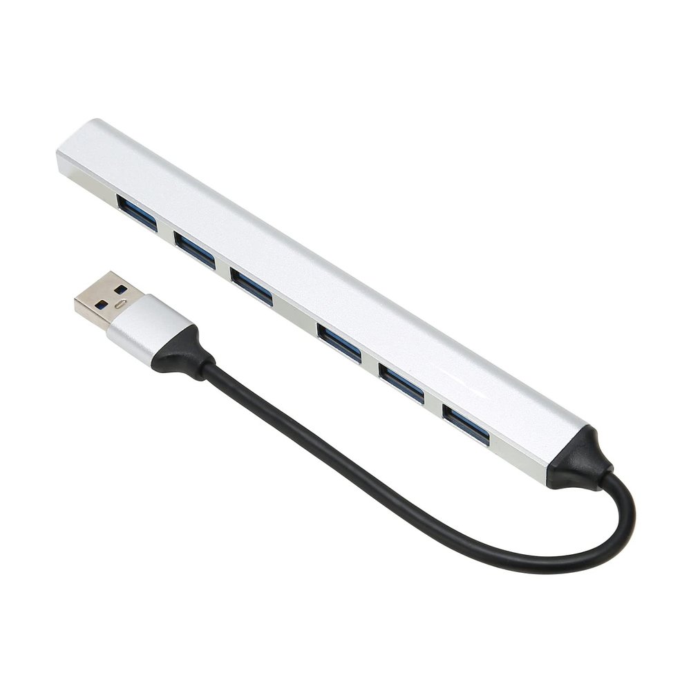 USB30. Hub 7 Ports, Slim Aluminum USB Data Hub, Multi Port Extender Adapter with 6 USB20. 1 USB30. Ports, Speed 5Gbps Transfer for Laptop PC Tablet