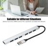 USB30. Hub 7 Ports, Slim Aluminum USB Data Hub, Multi Port Extender Adapter with 6 USB20. 1 USB30. Ports, Speed 5Gbps Transfer for Laptop PC Tablet view 3