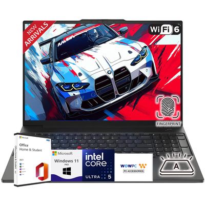Lenovo 2025 New 16" WUXGA Thinkpad E16 Laptop with Microsoft Office, Intel Core Ultra 5 125U, 16GB RAM, 512GB SSD, Ultra Quiet Design, Backlit Keyboard, Fingerprint Reader, Windows 11 Pro, WOWPC USB