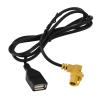 eMagTech Car Radio USB to 4-pin Yellow Socket Adapter Compatible with VW Amarok Beetle, 100cm view 1