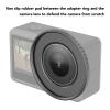 LAISANIM 49mm Lens Filter Adapter Ring for Action 4 Camera, Snap On Filter Mount Adapter, Compatible with ND CPL Lens Filters view 3