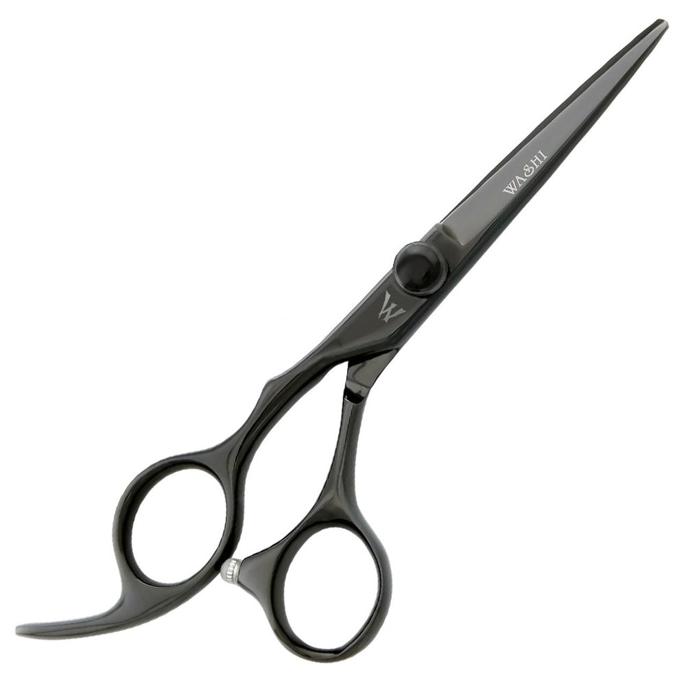 Washi Black Dragon Lefty 5.5" Japanese 440C Steel Shear With Purple Razor
