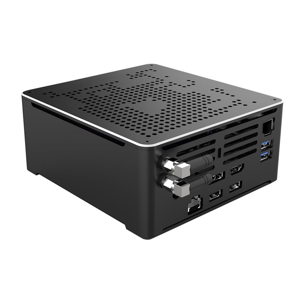 4K Mini PC, HTPC, NUC, Small Server, Support Proxmox, Vmware, ESXI, KODI, Intel XEON E-2186M, BY02, DP, HDMI, Type-C, 2 x LAN, 16G RAM, 512G SSD