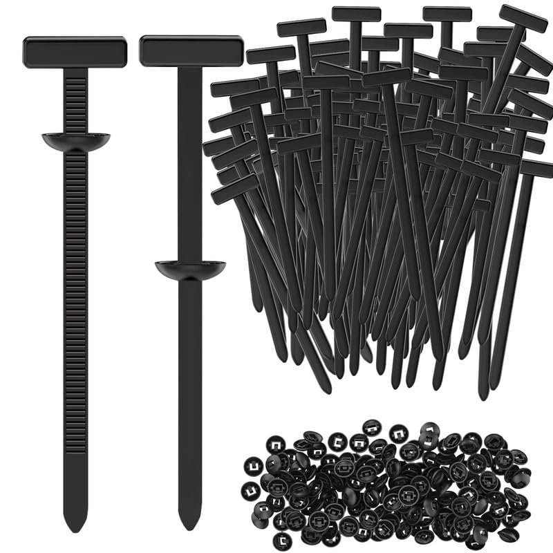 100PCS Nylon Cable Tie Buckles UV-Resistant Universal Heavy Duty Self-Locking Zip Ties with Pin & Button for Car Repair