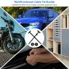100PCS Nylon Cable Tie Buckles UV-Resistant Universal Heavy Duty Self-Locking Zip Ties with Pin & Button for Car Repair view 4