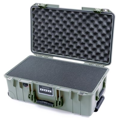 Pelican Air 1535 Carry-On Sage Green - Medium Size Waterproof Case with Pluck Foam Set and Lid Foam - OD Green Handles & Latches