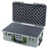 Pelican Air 1535 Carry-On Sage Green - Medium Size Waterproof Case with Pluck Foam Set and Lid Foam - OD Green Handles & Latches view 1