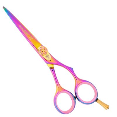 Washi Gold Rainbow 5.5" Ergonomic Offset Style Steel Shear With Black Razor