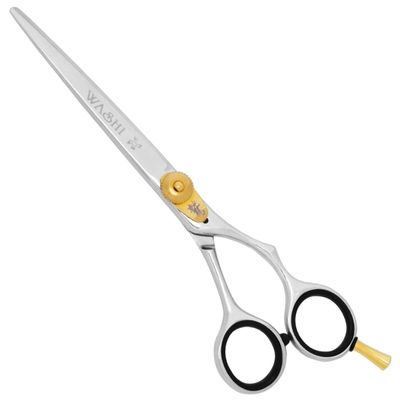 Washi Gold Crown 5.0" Japanese 440C Stainless Steel Shear With Purple Razor