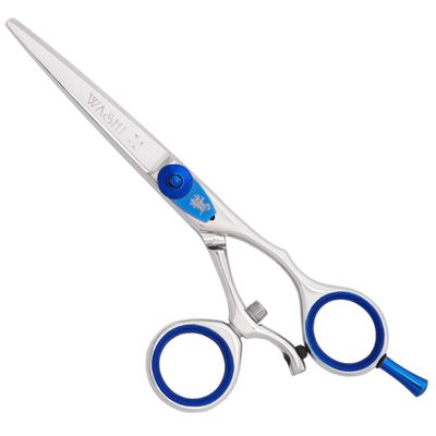 Washi Silver Crown Convex Edge 5.5" Japanese 440C Steel Shear With Purple Razor