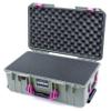 Pelican Air 1535 Carry-On Sage Green - Medium Size Waterproof Case with Pluck Foam Set and Lid Foam - Magenta Handles & Latches view 1