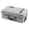 Pelican Air 1535 Carry-On Sage Green - Medium Size Waterproof Case with Pluck Foam Set and Lid Foam - Magenta Handles & Latches view 4