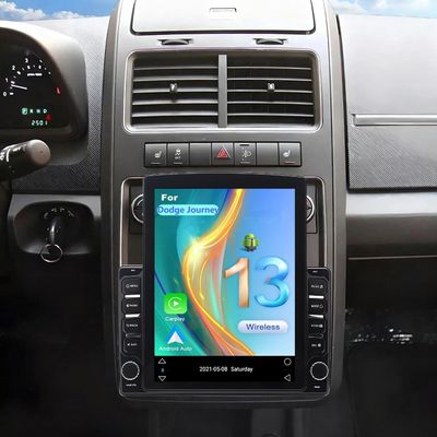 Surakey Android 13 Upgrade Car Stereo Radio for Dodge Journey 2009-2010 GPS for CarPlay Wireless Android Auto 9.7 inch Touch Screen with Bluetooth WiFi FM RDS SWC Double Din DSP Backup Camera 2+32G